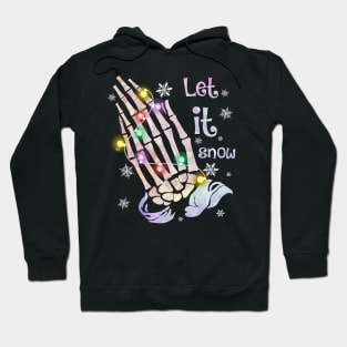 let it snow skeleton christmas Hoodie